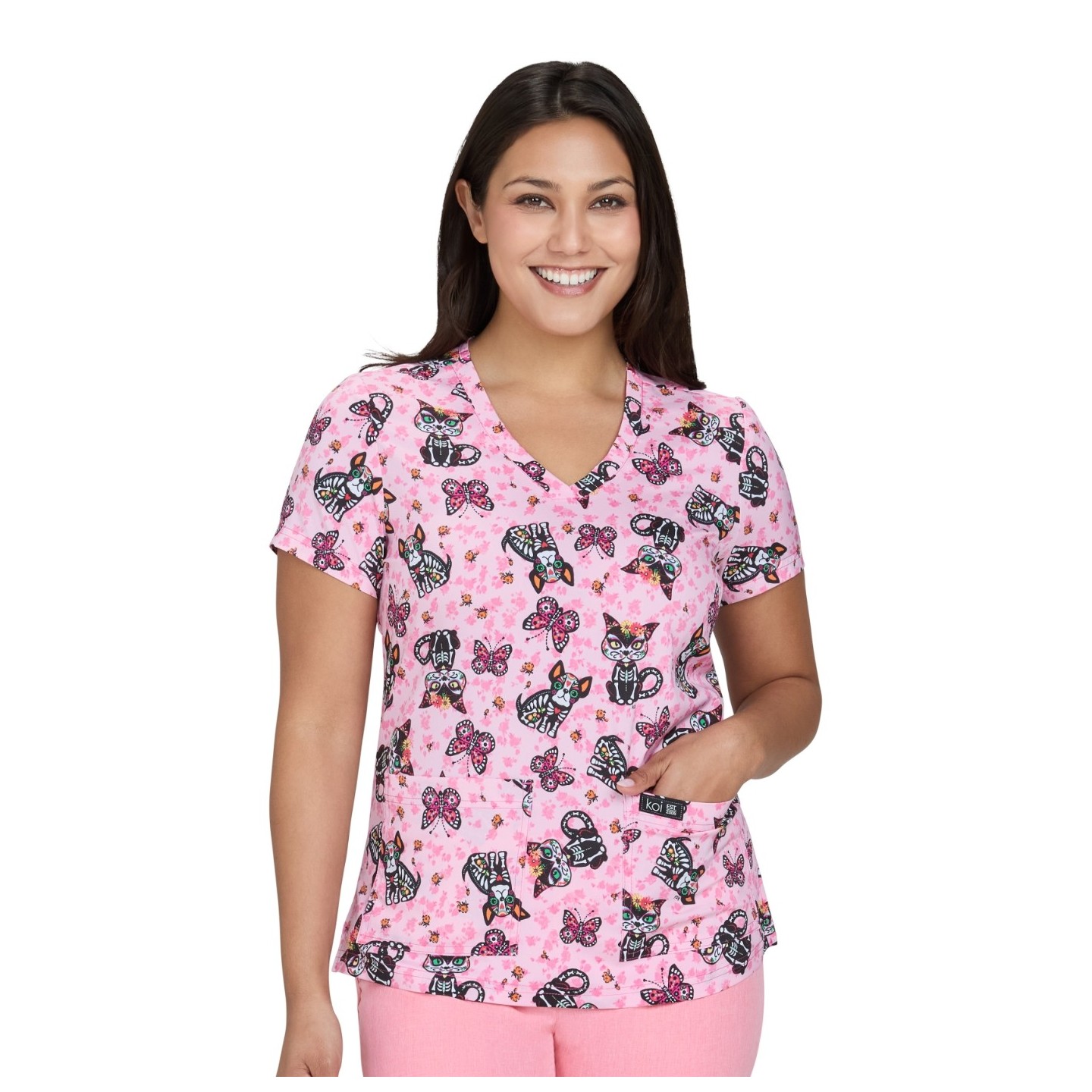 384PR koi Basics Leslie Haut Imprimé - Sugar Skull Cuties