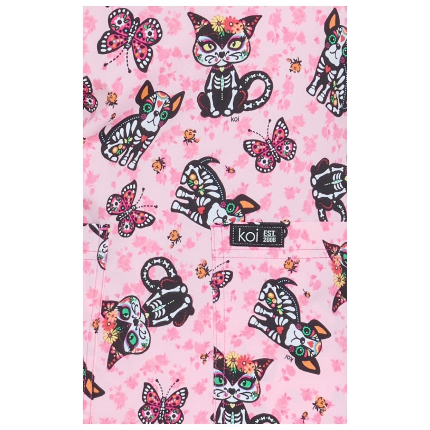 384PR koi Basics Leslie Haut Imprimé - Sugar Skull Cuties