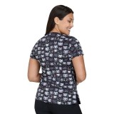 384PRA koi Artist Series Leslie Print Top - Billy Cat