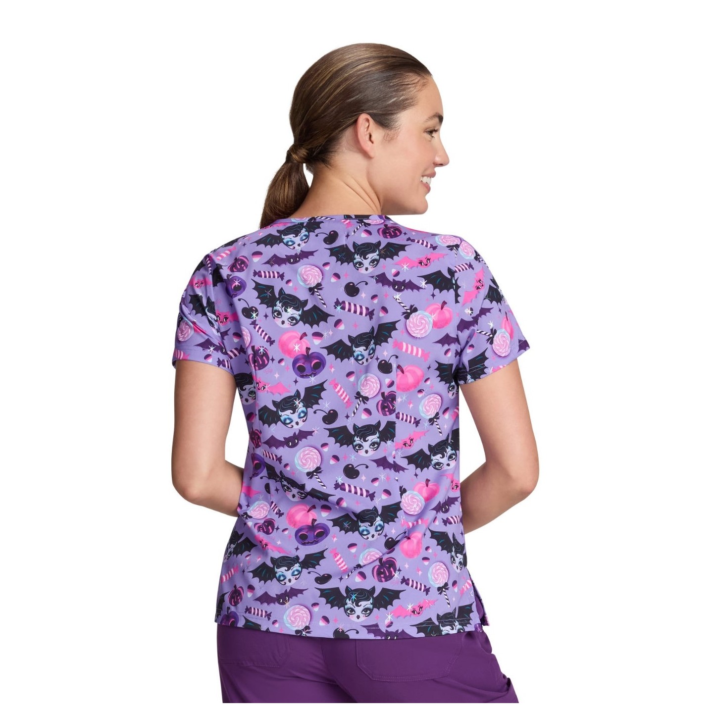 384PRA koi Artist Series Leslie Print Top - Vampire Bat Dolly