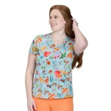 384PRA koi Artist Series Leslie Print Top - Tis The Season