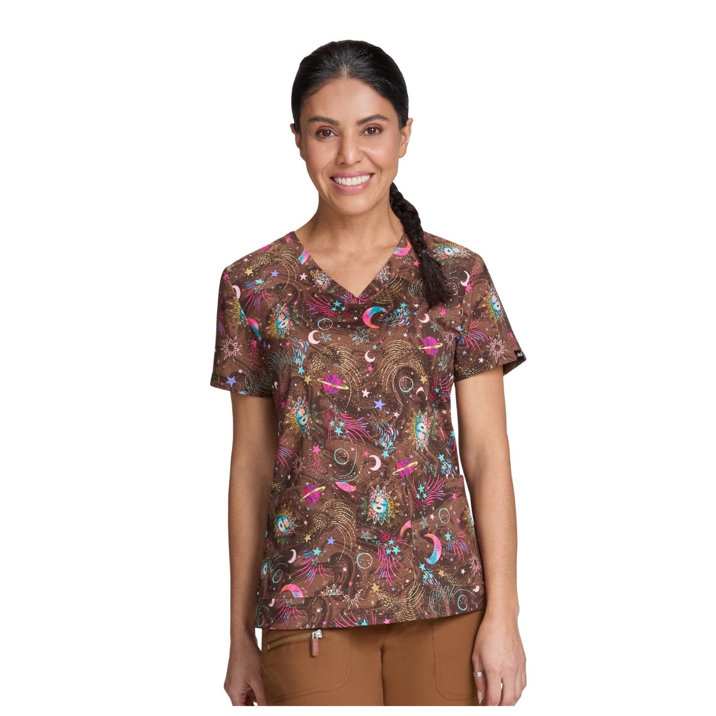 384PRA koi Artist Series Leslie Print Top - Solar Surprise