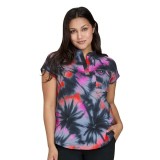 1093PR koi Basics Haut Imprimé Ari avec Encolure Fendue - Flower Swirl