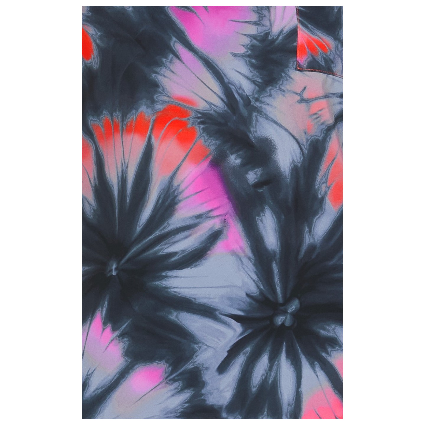 1093PR koi Basics Ari Split Neck Print Top - Flower Swirl