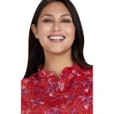 1093PRA koi Basics Artist Series Haut Imprimé Ari avec Encolure Fendue - Etta Vee Snowflakes