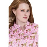 1093PRA koi Basics Artist Series Ari Split Neck Print Top - Cheetah In Heels