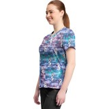 TF796 Tooniforms 2 Pocket V-Neck Print Top by Cherokee - Olaf in Arendelle