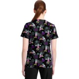TF796 Tooniforms 2 Pocket V-Neck Print Top by Cherokee - Weave Your Dream