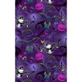 TF796 Tooniforms 2 Pocket V-Neck Print Top by Cherokee - Ghost-Like Charm