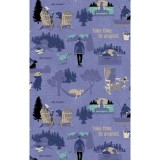 TF796 Tooniforms 2 Pocket V-Neck Print Top by Cherokee - Take Time to Unwind 