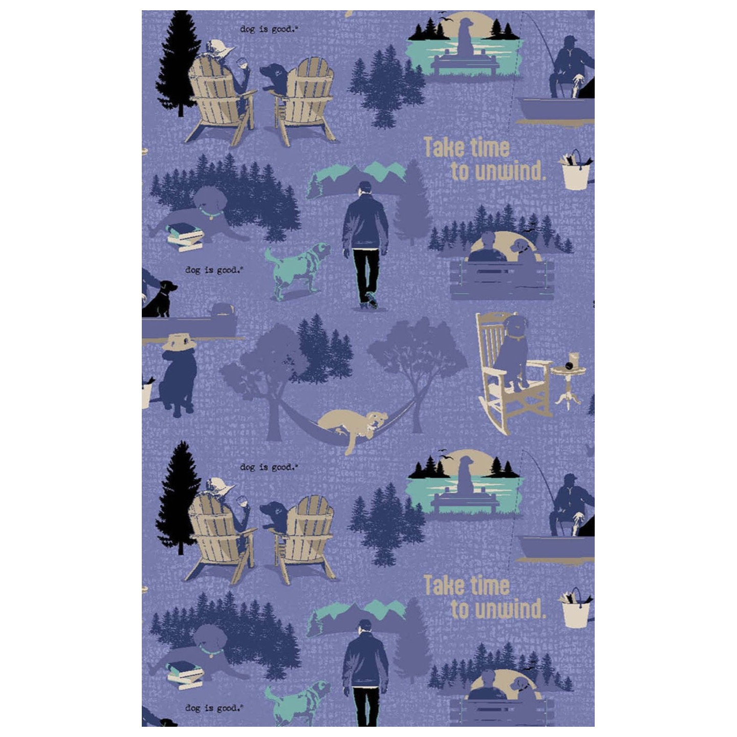 TF796 Tooniforms 2 Pocket V-Neck Print Top by Cherokee - Take Time to Unwind 