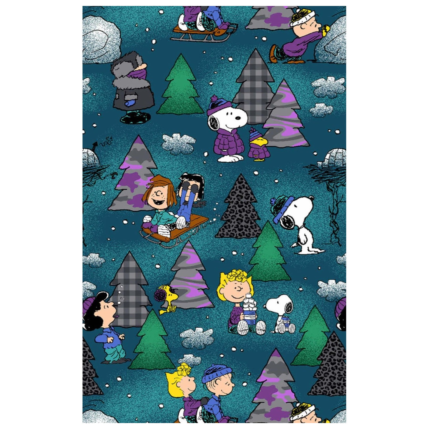 TF796 Tooniforms Haut Imprimé à Col en V avec 2 Poches par Cherokee - Winter Forest