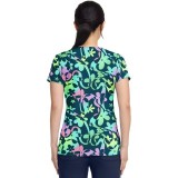 MC8564 Haut Imprimé à Col en V avec 2 Poches par Med Couture - Dizzy Daisy