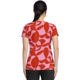 MC8564 Med Couture 2 Pocket V-Neck Print Top - Hopscotch