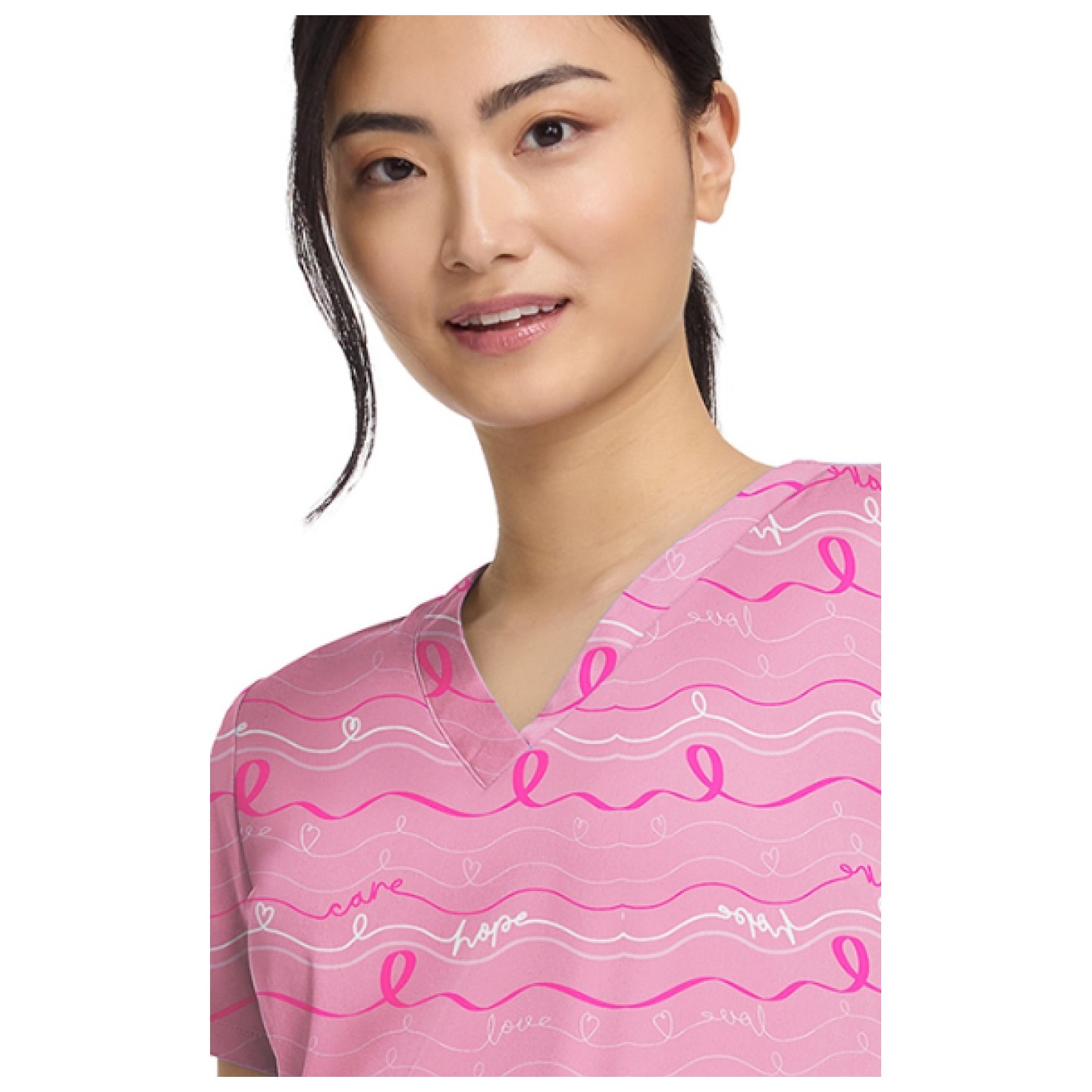 MC8564 Haut Imprimé à Col en V avec 2 Poches par Med Couture - In the Loop