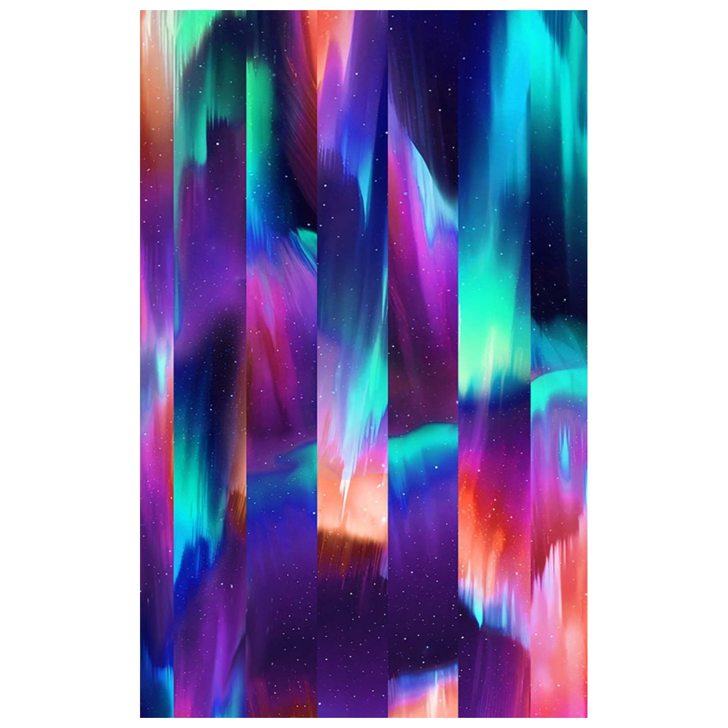 MC632 Med Couture V-Neck Print Top - Aurora Stripe