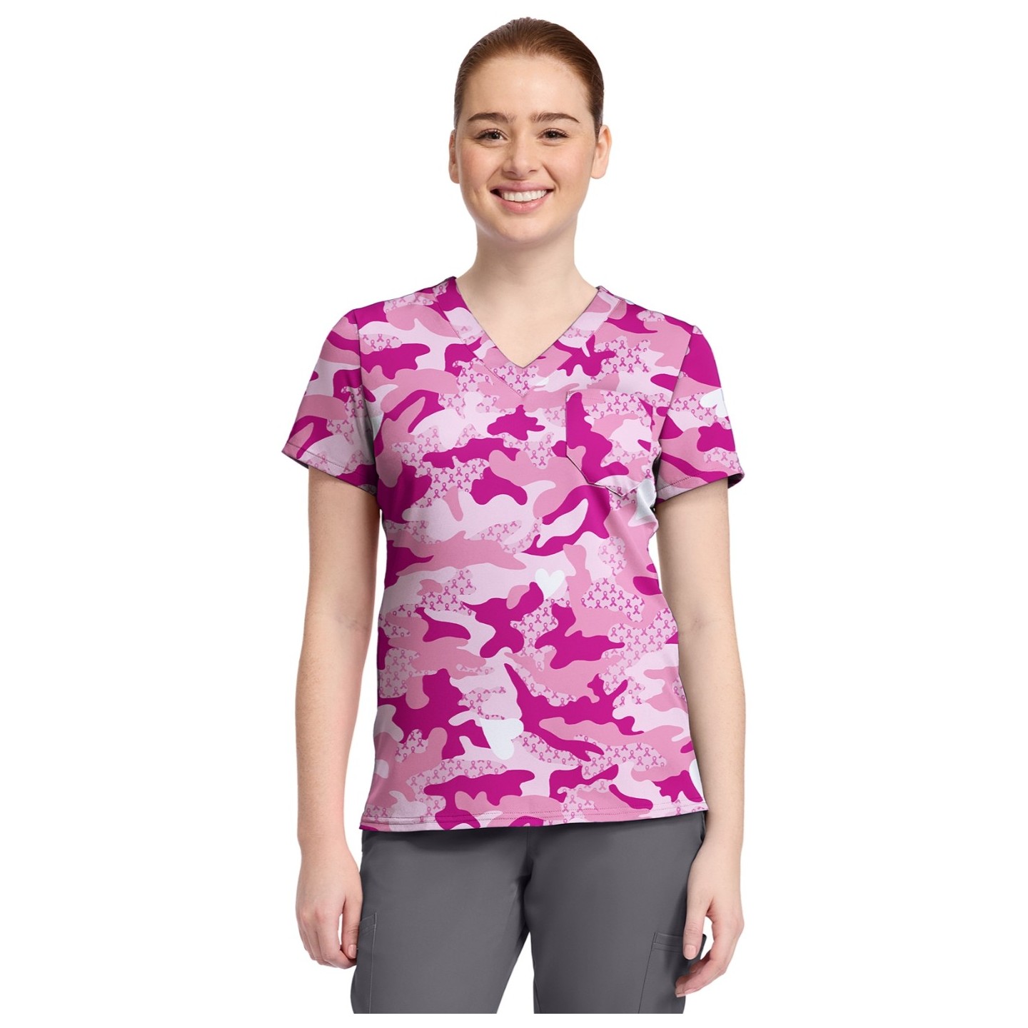 MC632 Med Couture V-Neck Print Top - Fierce Fighter