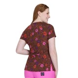 1082PR koi Lite Velora Stretch Print Top - Petal Spots