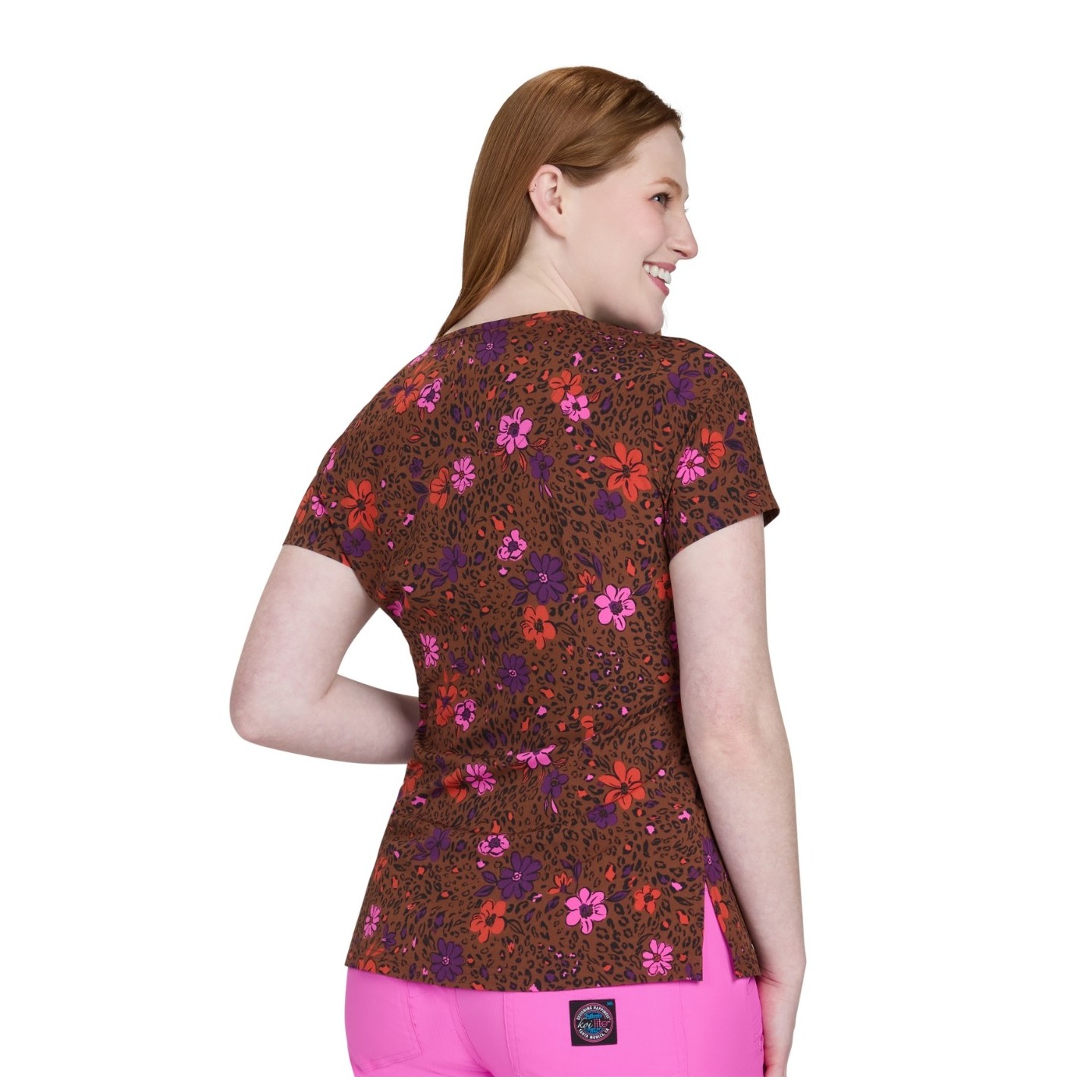 1082PR koi Lite Haut Imprimé Extensible Velora - Petal Spots