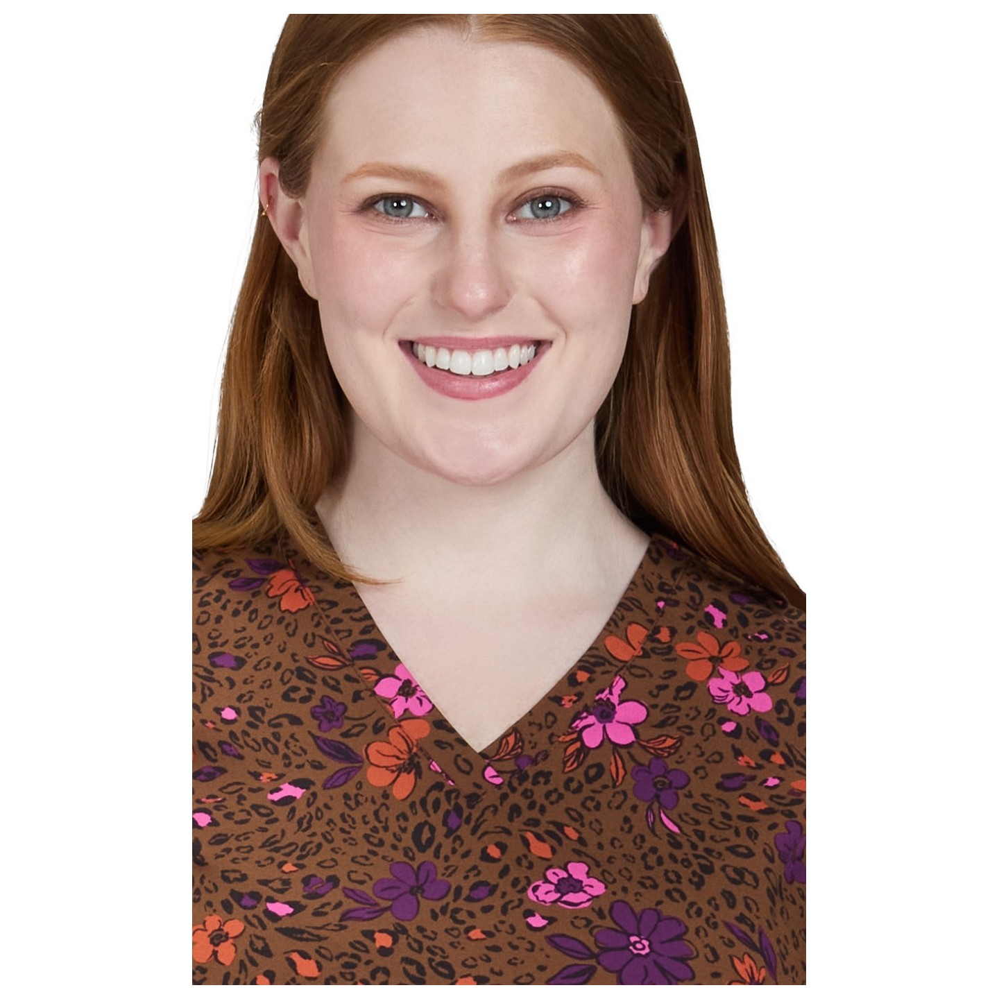 1082PR koi Lite Haut Imprimé Extensible Velora - Petal Spots