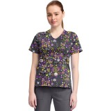 CK857 High-Low V-Neck Print Top by Cherokee - Day of the Pets
