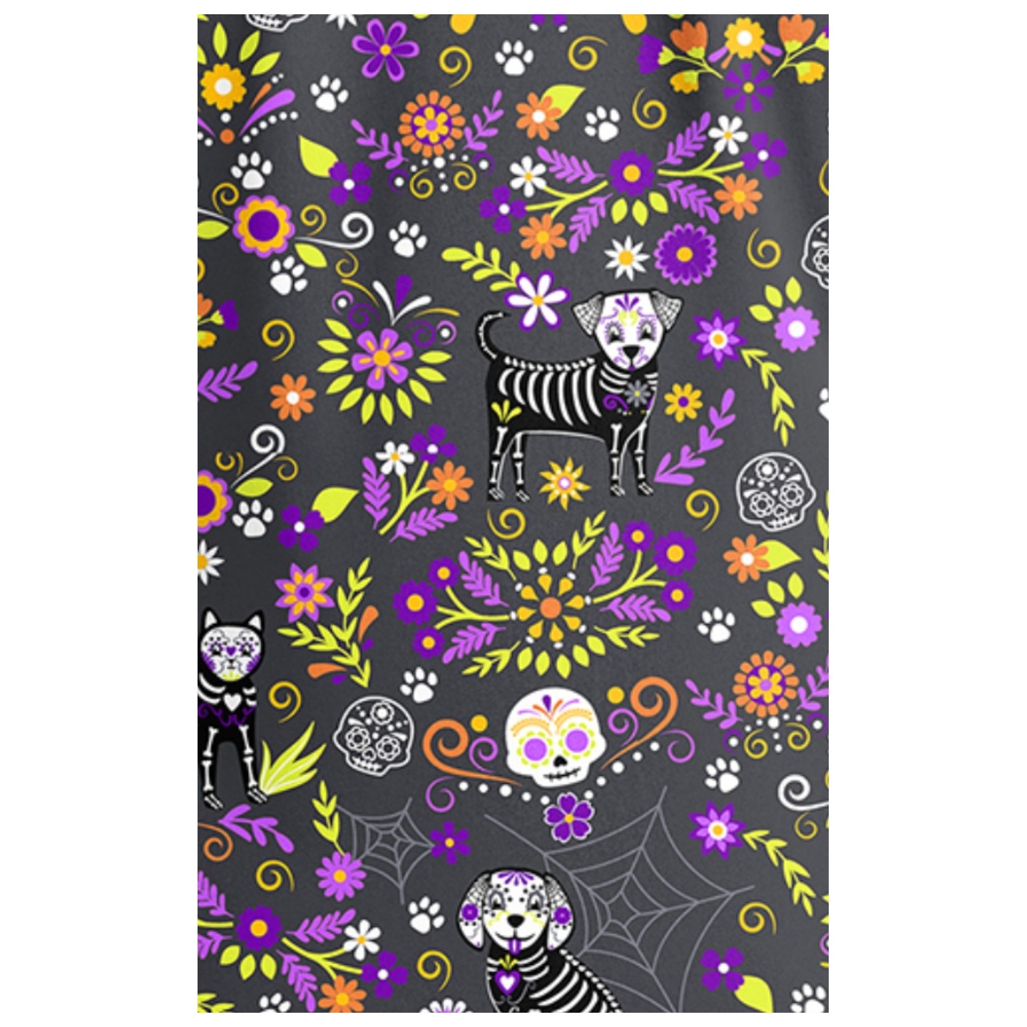 CK857 High-Low V-Neck Print Top by Cherokee - Day of the Pets