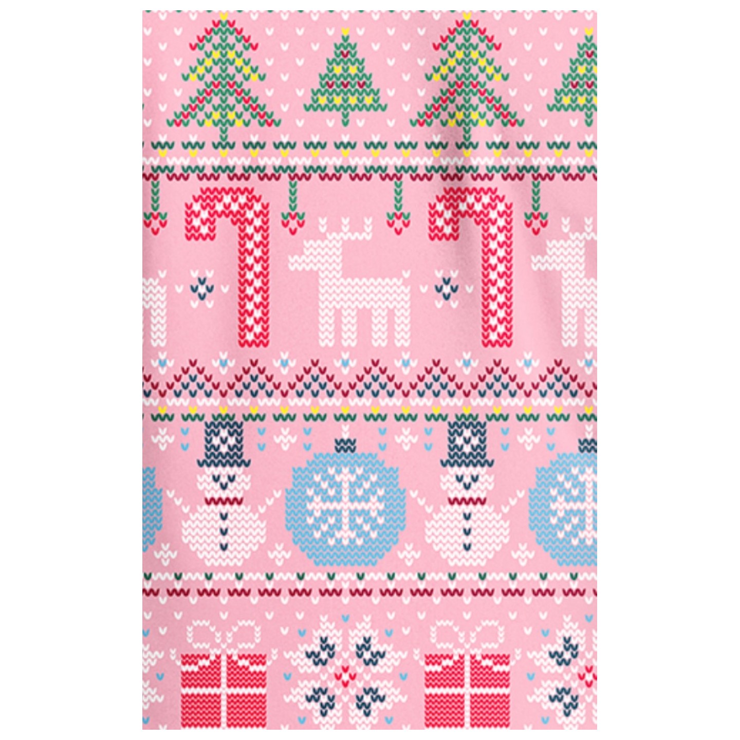 CK857 Haut Imprimé à Col en V Haut-bas par Cherokee - Festive Fair Isle