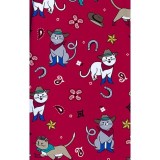 CK856 V-Neck 2 Pocket Print Top by Cherokee - Cowgirl Kitty