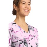 CK856 V-Neck 2 Pocket Print Top by Cherokee - Loving Lillies