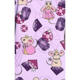 CK856 V-Neck 2 Pocket Print Top by Cherokee - Princess Mouse