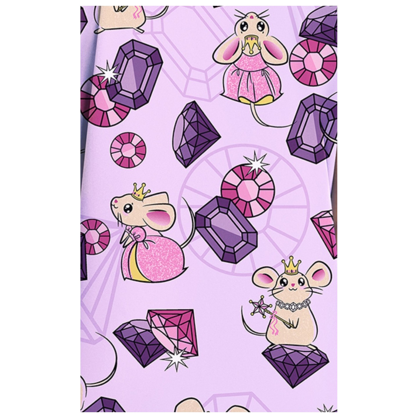 CK856 V-Neck 2 Pocket Print Top by Cherokee - Princess Mouse