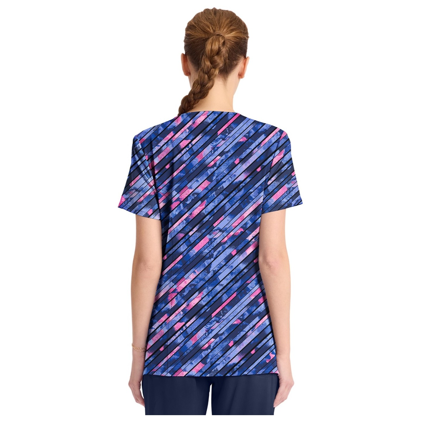 CK609 Round Neck Top by Infinity - Staggered Marble