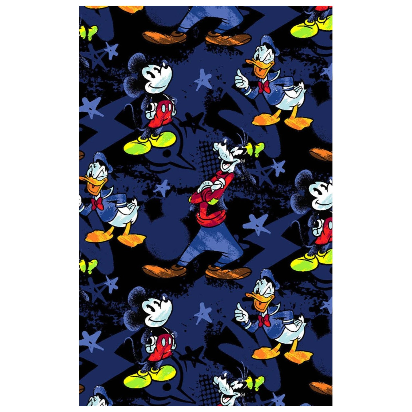 TF788 Tooniforms Men's Print 2 Pocket V-Neck Top by Cherokee Uniforms - Mickey Bro Time