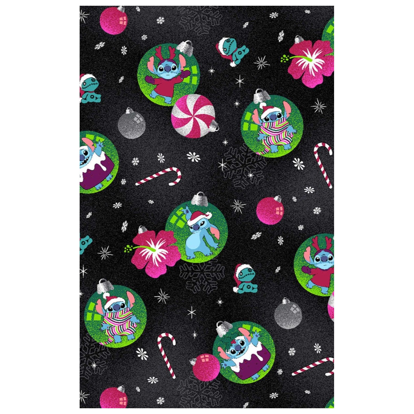 TF797 Tooniforms Tuckable Print Top with Chest Pocket by Cherokee - Baubles and Bulbs