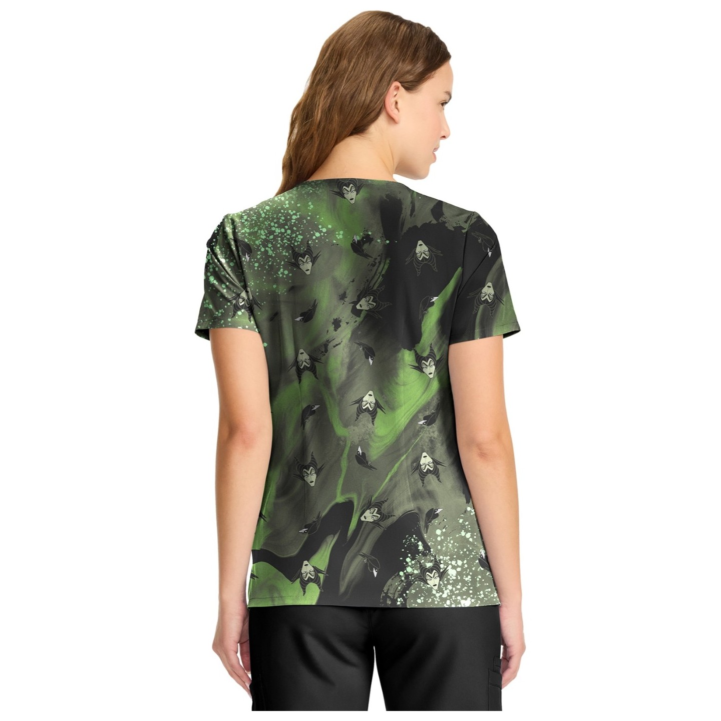 TF626 Tooniforms Haut Imprimer Ajusté avec 2 Poches par Cherokee Uniforms - Dark Clouds