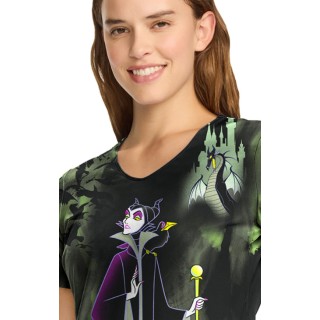 TF626 Tooniforms Modern Classic Fit 2 Pocket Print Top by Cherokee Uniforms - Dark Clouds