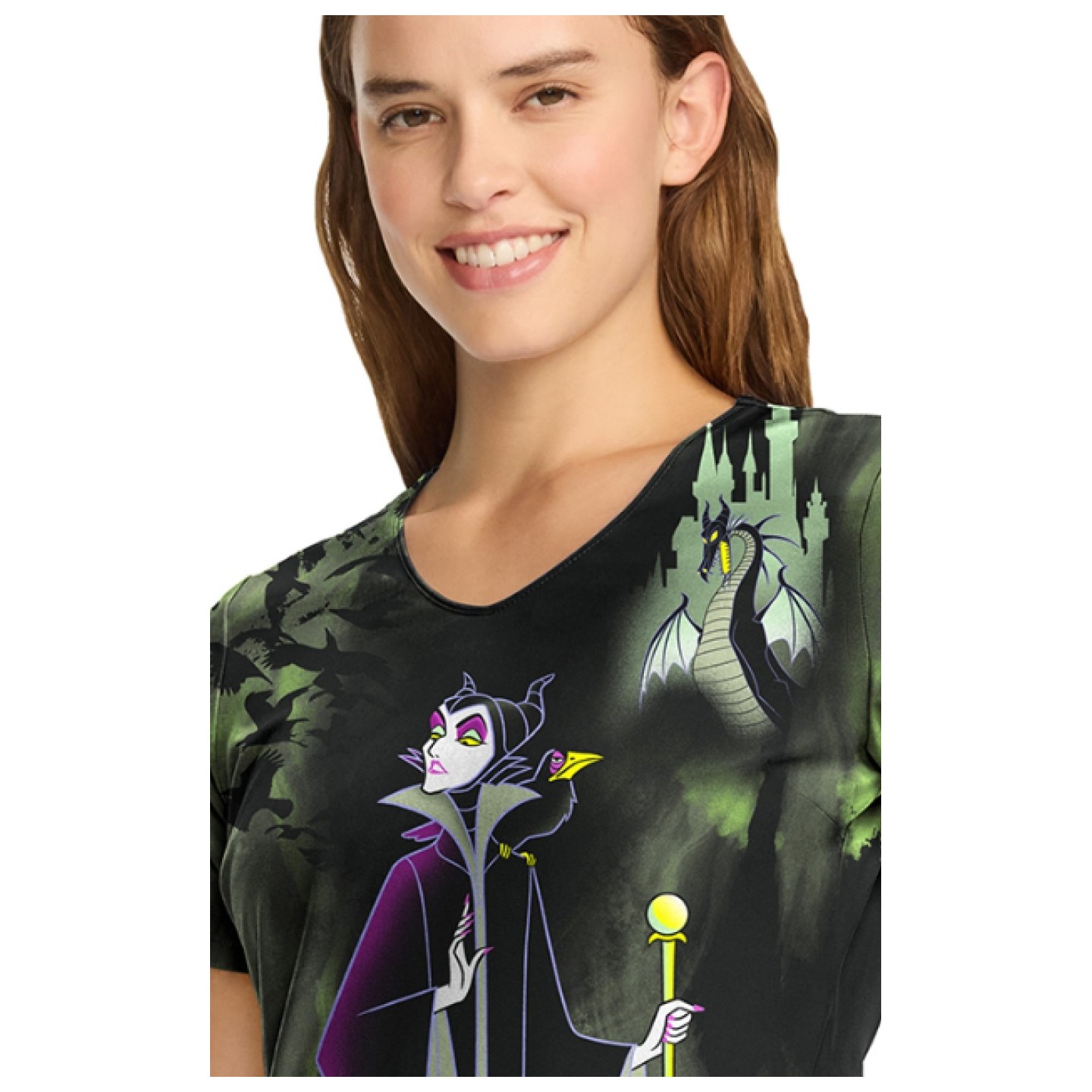 TF626 Tooniforms Haut Imprimer Ajusté avec 2 Poches par Cherokee Uniforms - Dark Clouds