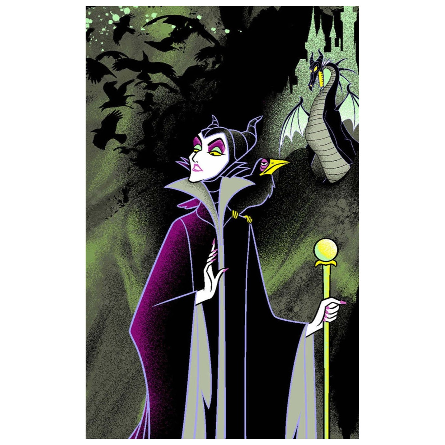 TF626 Tooniforms Modern Classic Fit 2 Pocket Print Top by Cherokee Uniforms - Dark Clouds