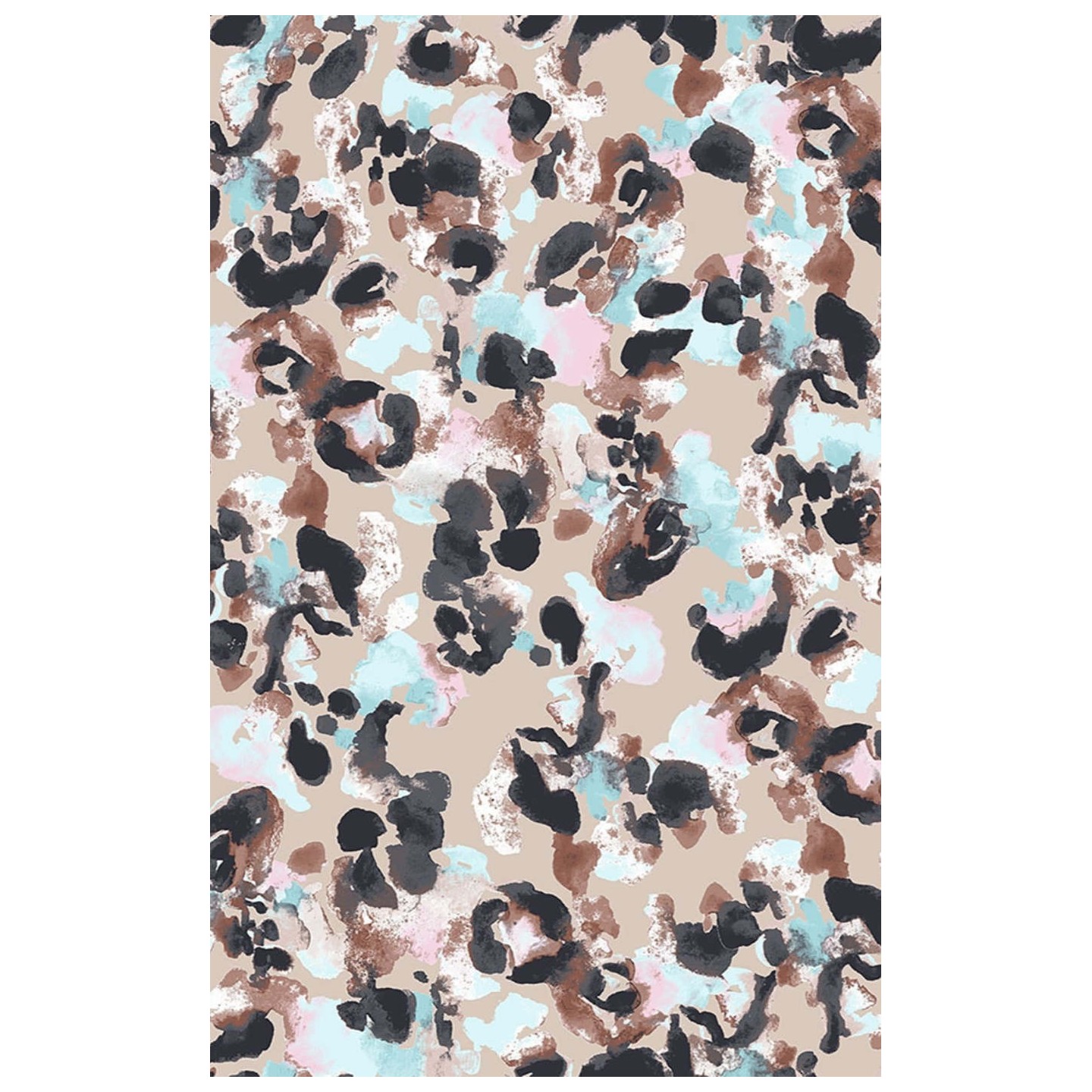 2266 Healing Hands Amanda Grosgrain Ribbon V-Neck Print Top - Abstract Cheetah