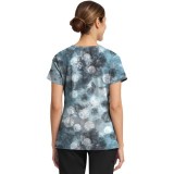 HH910 Healing Hands Amanda Grosgrain Ribbon V-Neck Print Top - Moody Dots