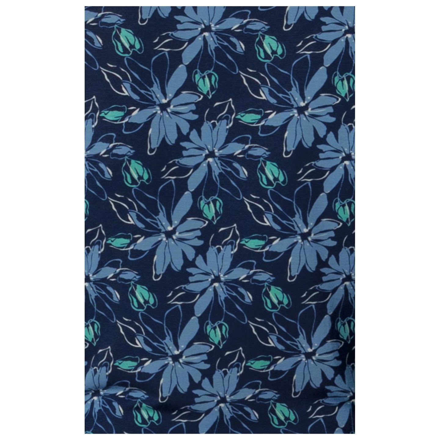 2409 Wink Layers Haut Lisse à Manche Longues Imprimer - Beachy Blooms Navy