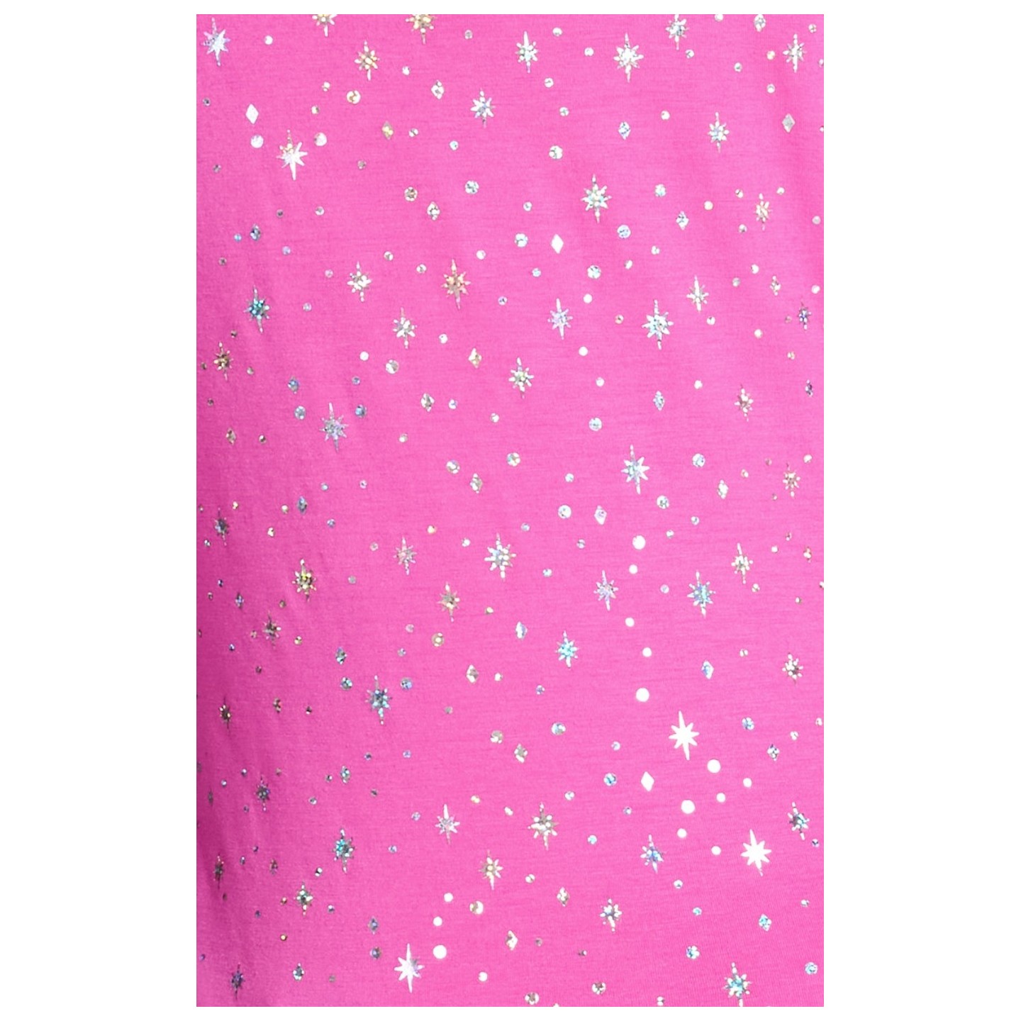 167PR Tessa Long Sleeve Underscrub Tee by koi - Hibiscus Pink Iridescent Twinkle Pattern