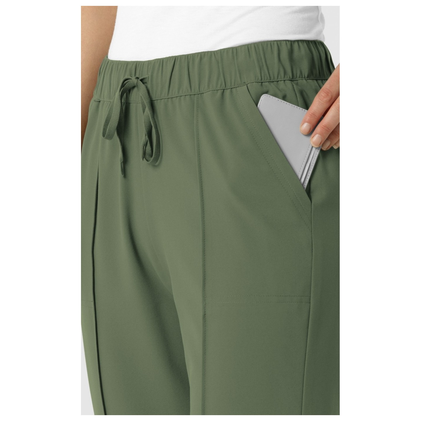 5154 Renew Pintuck Straight Leg Crop Pant by WINK