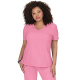 316 Koi Lite™ Scrubs Philosophy Mock Wrap Side Zipper Top