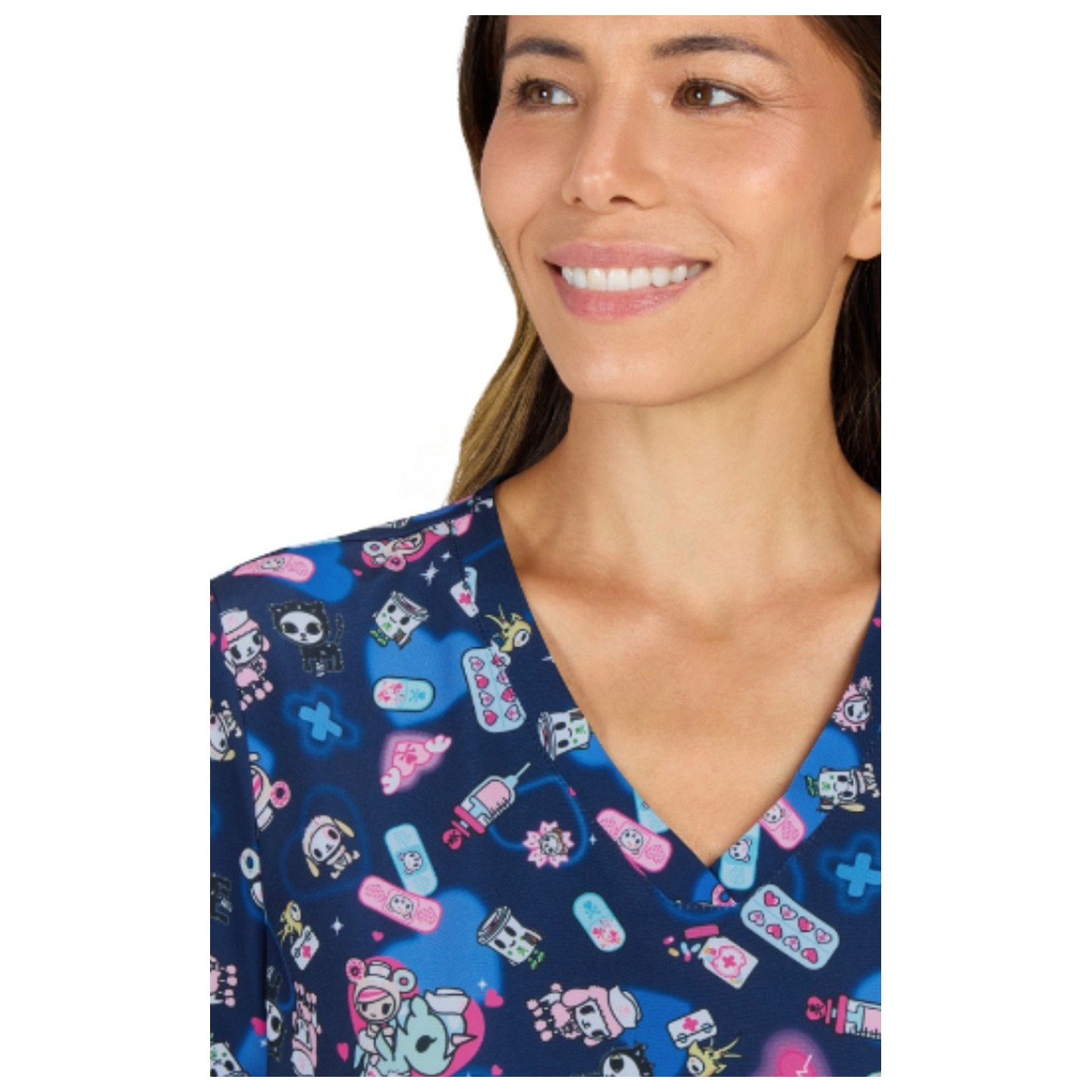 384TKD koi Basics Leslie tokidoki Print Top - Check Up