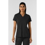 6559 Renew Knit Flex-n-Reach 2 Pocket V-Neck Top by WINK