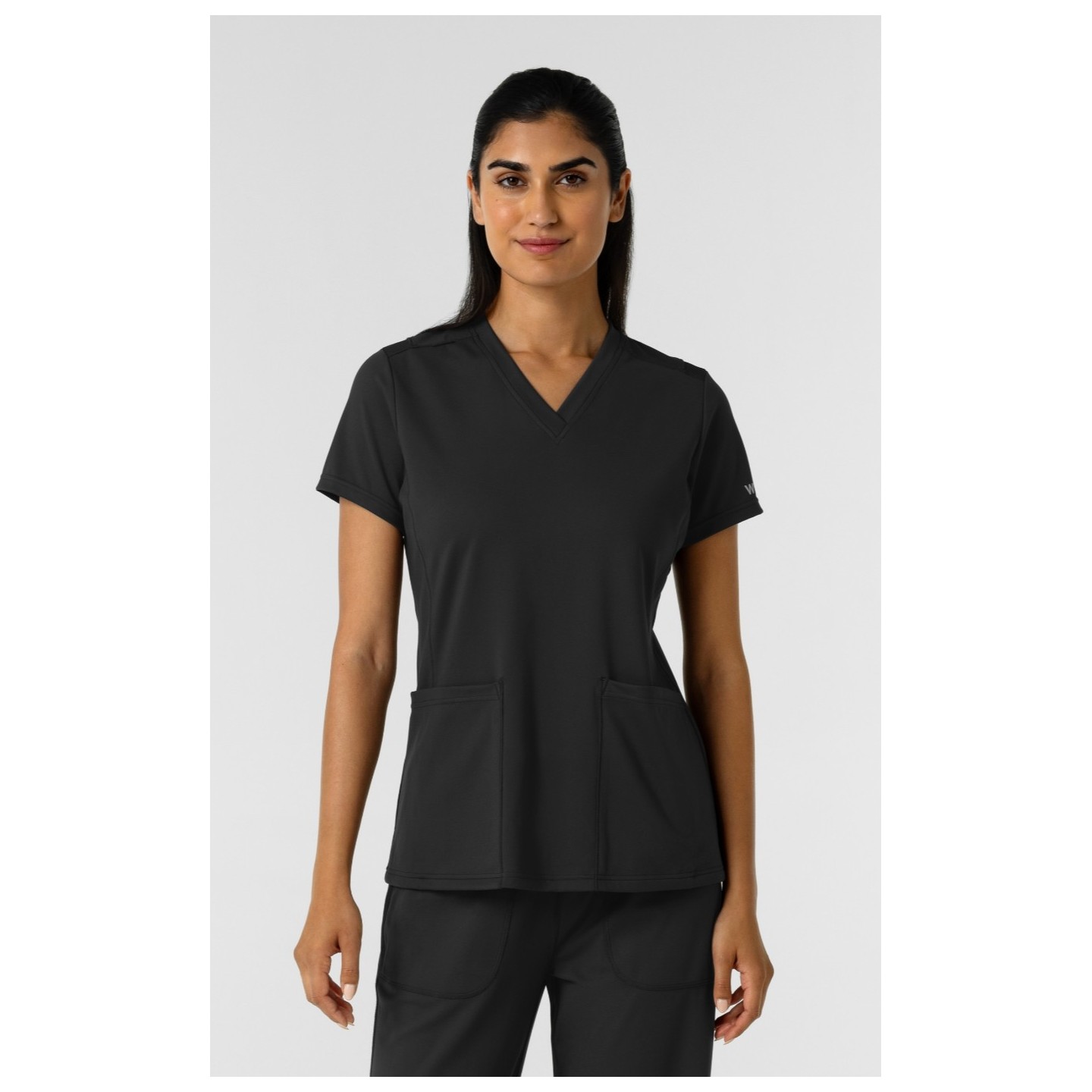 6559 Renew Knit Flex-n-Reach 2 Pocket V-Neck Top by WINK