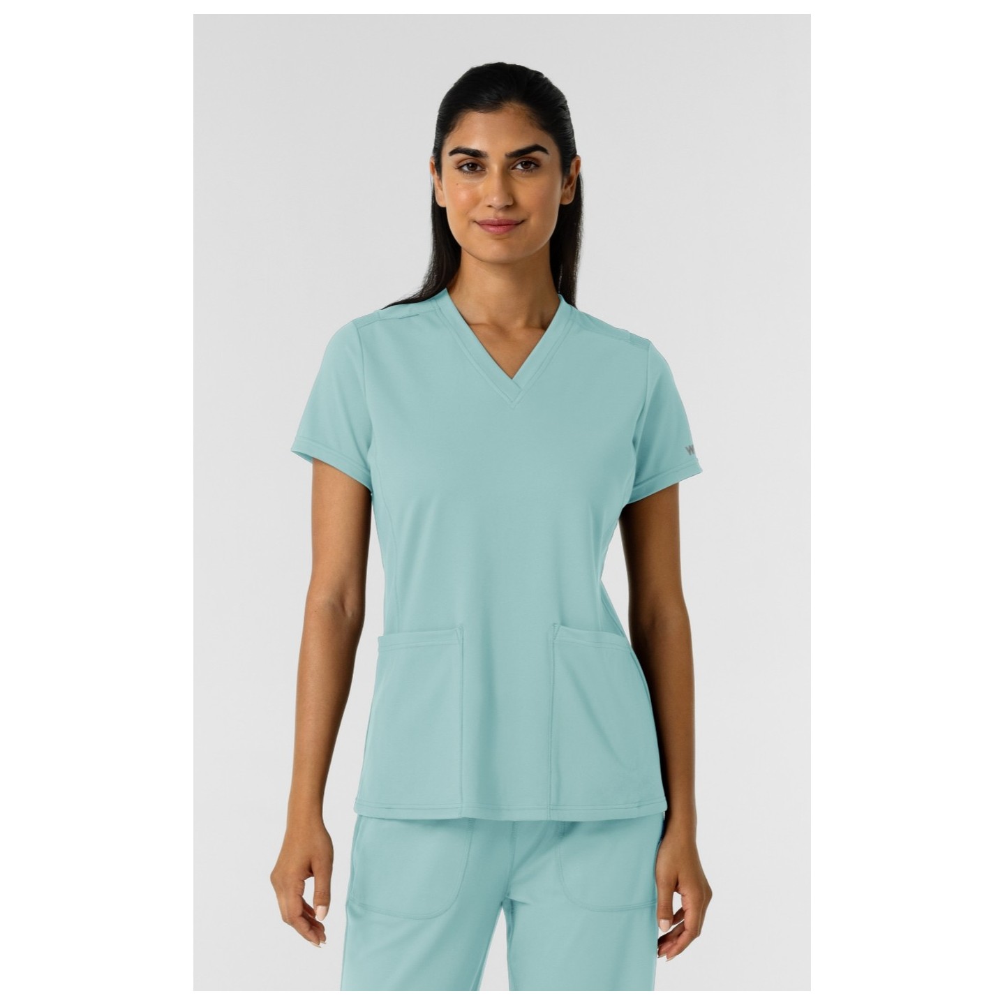 6559 Renew Knit Flex-n-Reach 2 Pocket V-Neck Top by WINK