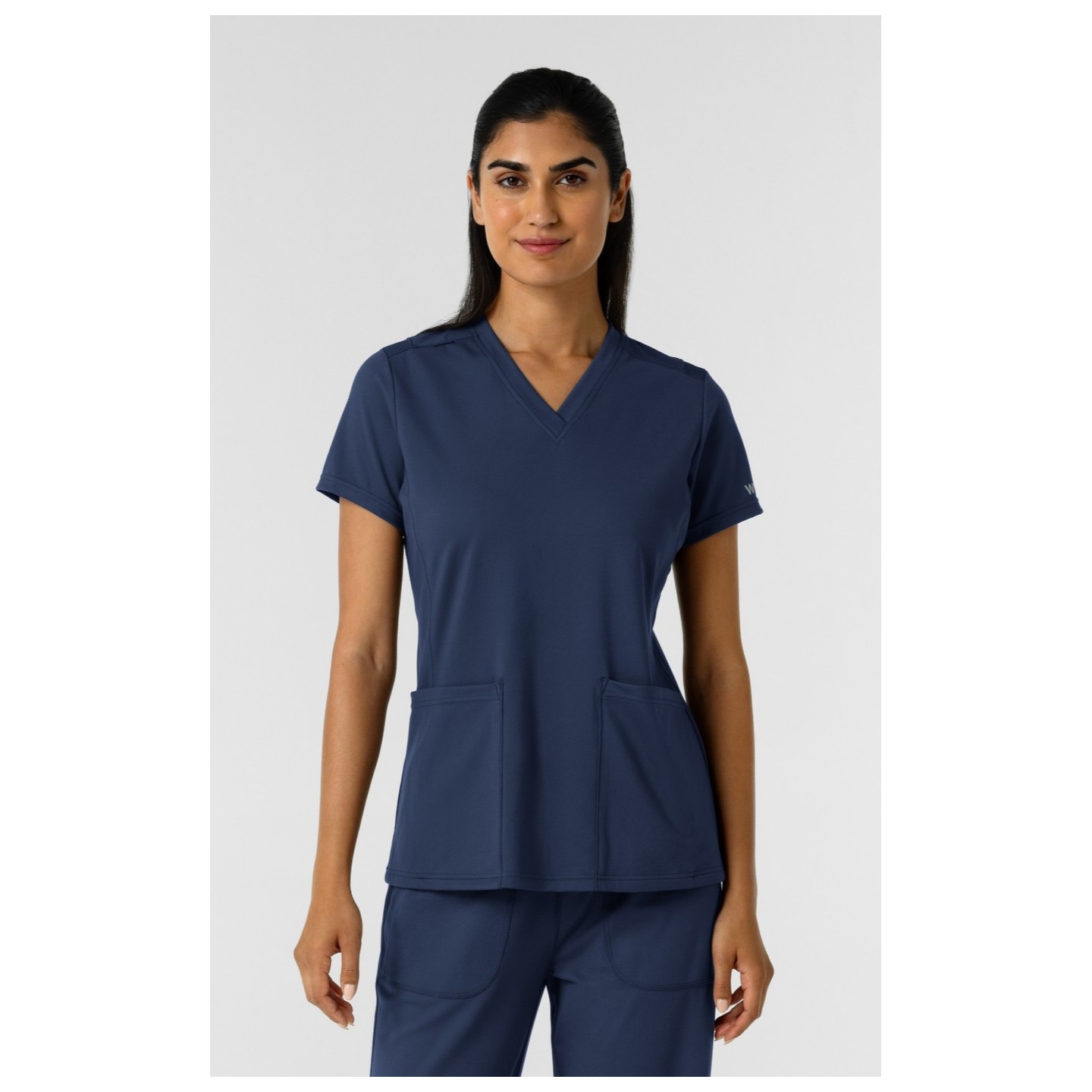 6559 Renew Knit Flex-n-Reach 2 Pocket V-Neck Top by WINK