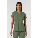 6559 Renew Knit Flex-n-Reach 2 Pocket V-Neck Top by WINK